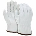 Mcr Safety Gloves, Goat Grain Drivers Glove w/Keystone Thmb, M, 12PK 36133M